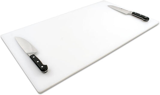 Thirteen Chefs Extra Large 30 x 18 Inch Cutting Board for Meats, Game and Fish – 1/2 Inch Thick HDPP Plastic for Food Service, 10 pounds