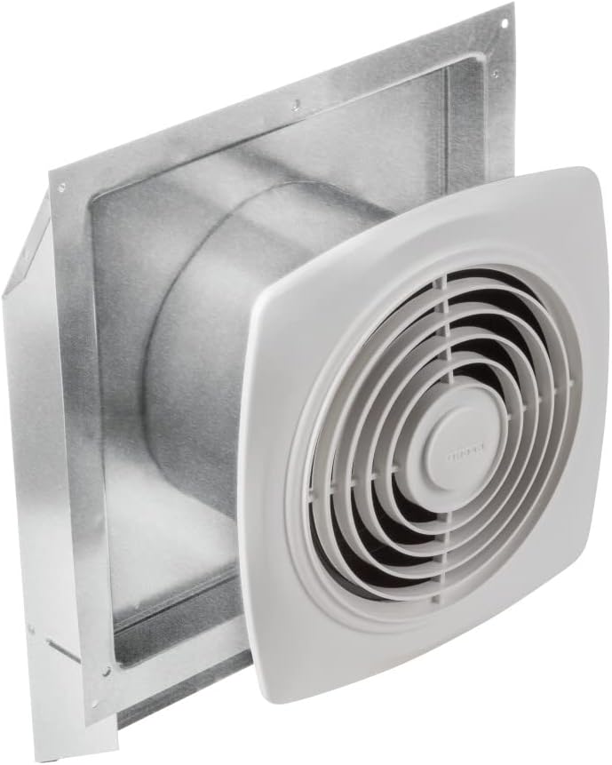 Broan-NuTone 509 Through-the-Wall Ventilation Fan White Cover, 200 CFM, 8.5 Sones, 8"