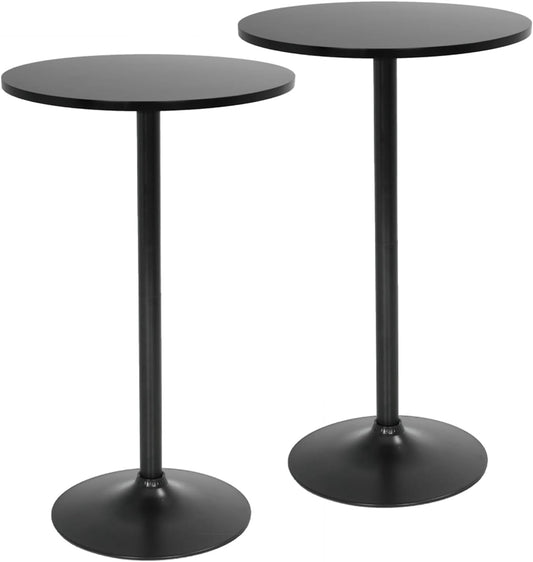 FDW Bistro Pub Table 2 Pack 40 Inch Height Cocktail Table Round Bistro Bar Table for Home and Kitchen Dining