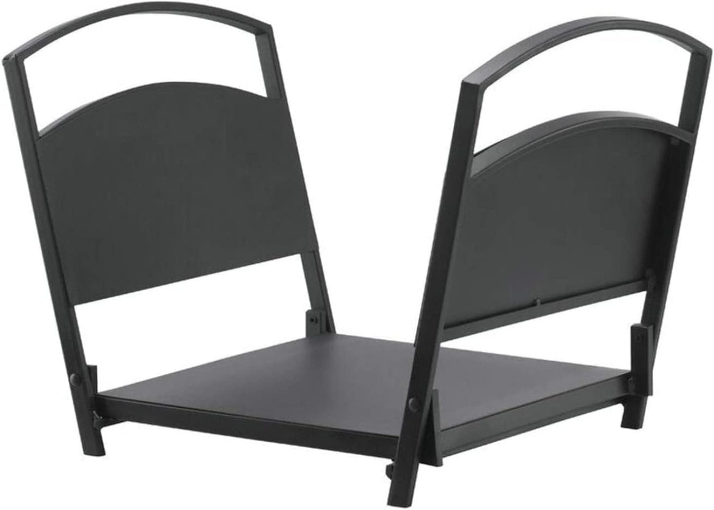 Half Round Metal Firewood Rack for Outdoor Wood Storage