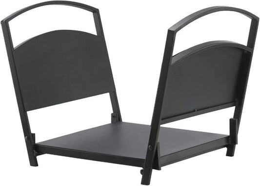 Heavy Duty Outdoor Firewood Rack Round Wrought Iron Log Holder For Indoor/Outdoor Fireplace Wood Storage