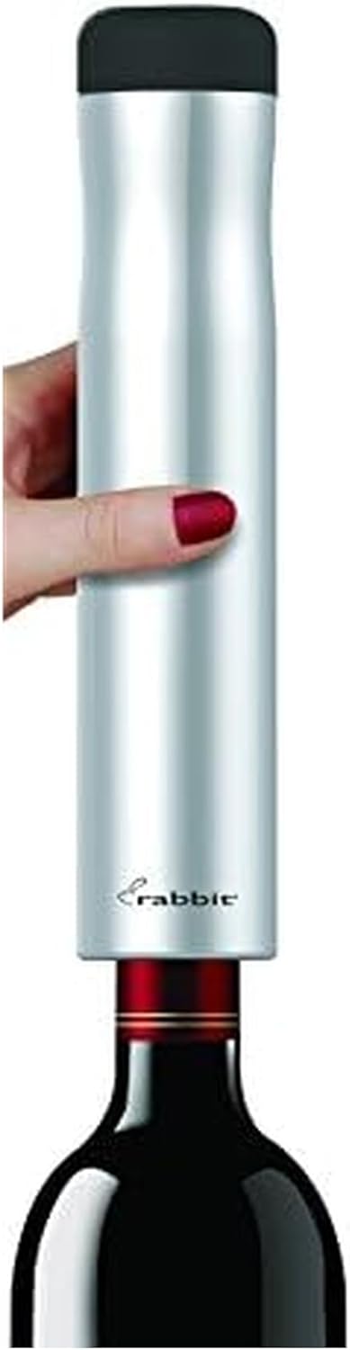 Rabbit Automatic Electric Corkscrew - Hands-Free Wine Opener with Integrated Foil Cutter, Rechargeable Cordless Electric Bottle Opener for All Cork Types - Barware Essential & Kitchen Tools