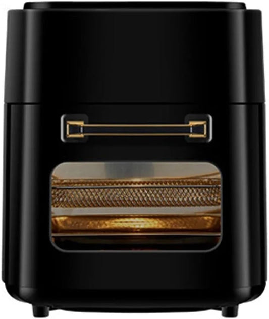 Food essentials and family helpers Intelligent Oil-free Air Fryer Visual Oven French Fries Machine 220V 110V USA EU 1500W Fried Chicken Machine Smart assistant Enjoy life (Color : Black, Size : EU)