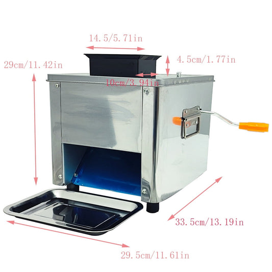 5MM Meat Slicer Cutter Fresh Meat Shredder Beef Cutting Machine Commercial 110V 310R/MIN 850W
