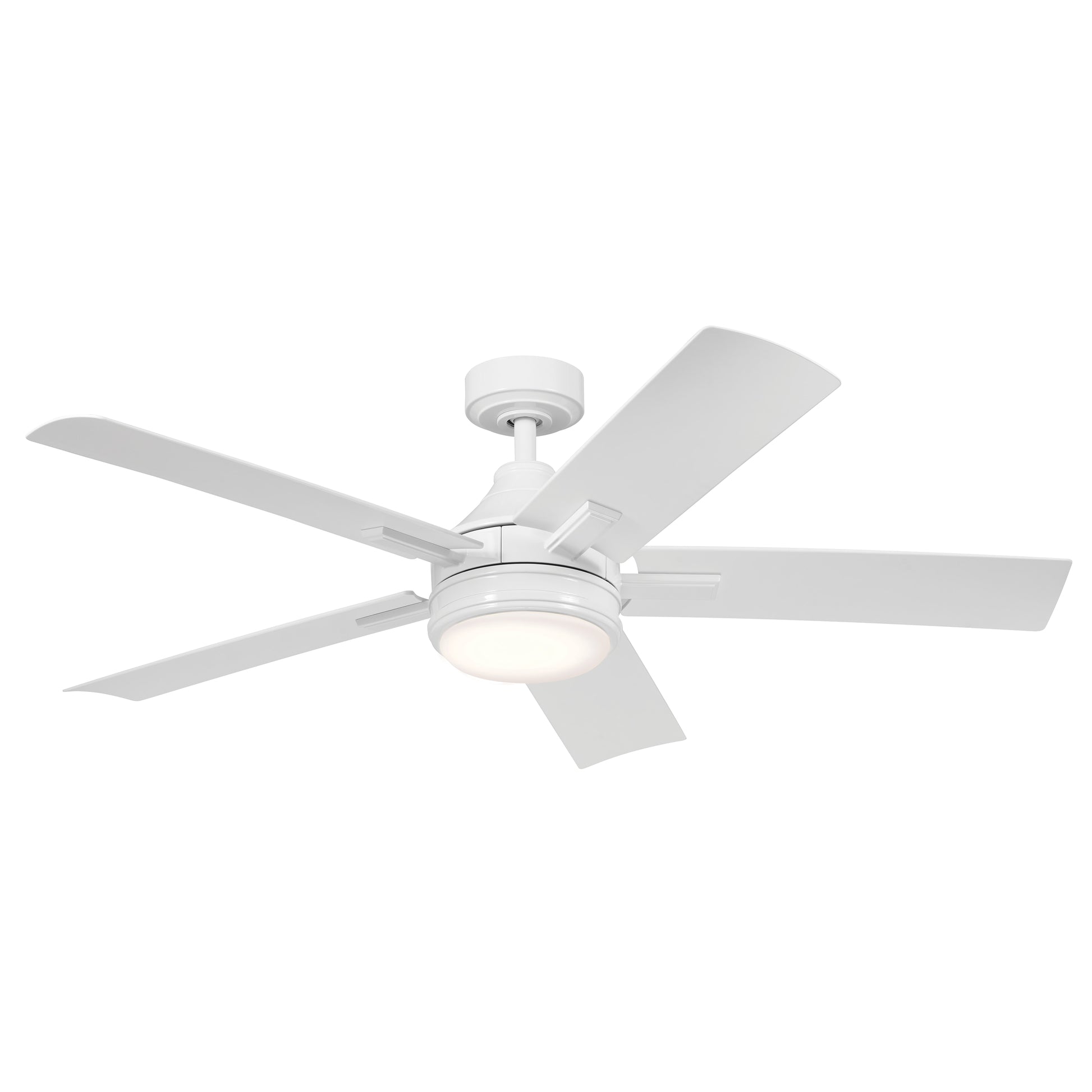 Kichler Tide 52-in Integrated LED Outdoor White with White Blades Ceiling Fan With Light - Remote Included ( 5 -Blade ) 5265303