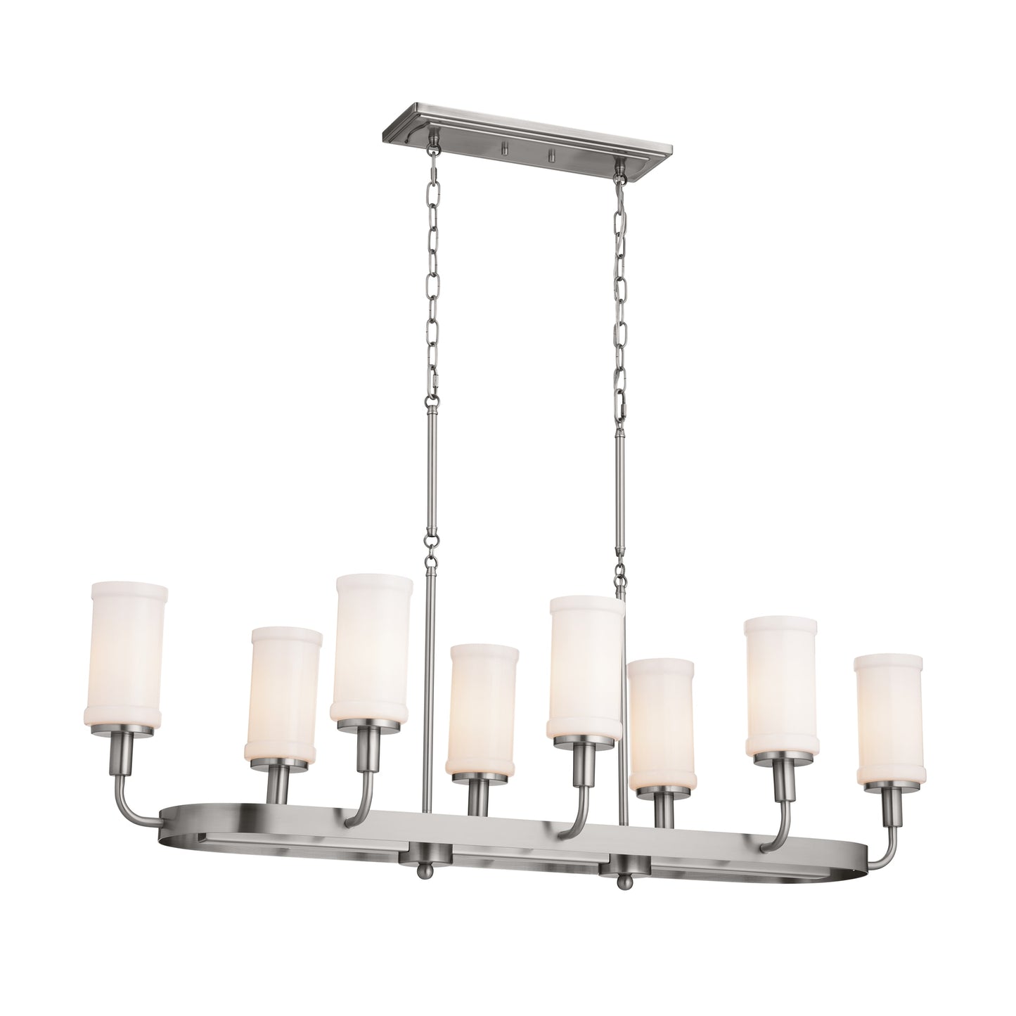 Kichler Vetivene 8 -Light Pewter Farmhouse For Use in Bedrooms, Dining Rooms, Foyers, Kitchens, Living Rooms Chandelier 5265518