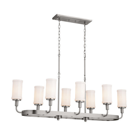 Kichler Vetivene 8 -Light Pewter Farmhouse For Use in Bedrooms, Dining Rooms, Foyers, Kitchens, Living Rooms Chandelier 5265518