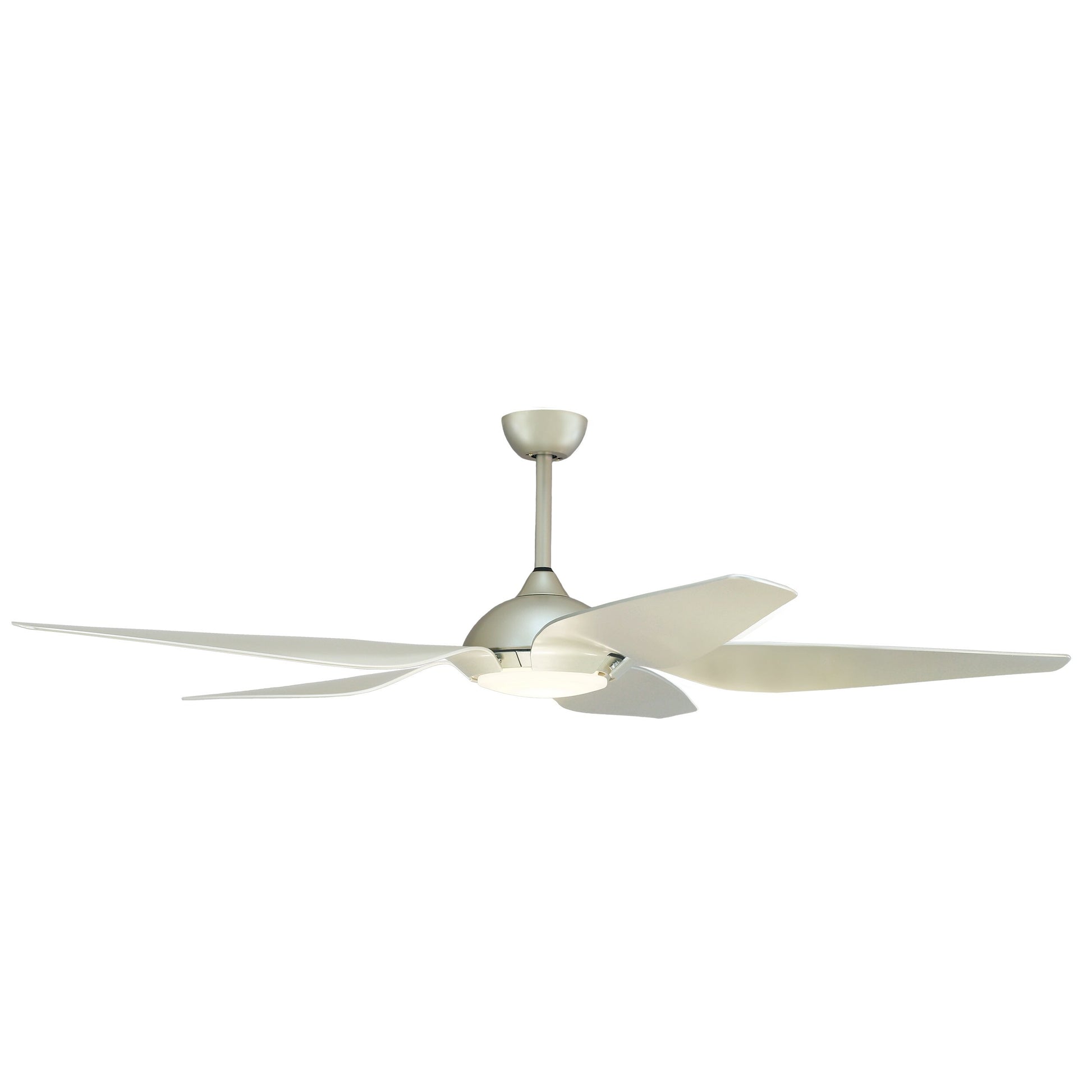 Forno Voce Fabrica 66-in Champagne Integrated LED Indoor Smart Propeller Ceiling Fan with Light and Remote (5-Blade) CF01566-CP1