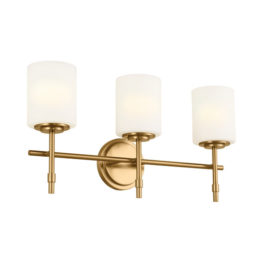 Kichler Ali 23.25-in 3 -Light Brushed Gold Traditional Vanity light 5269672