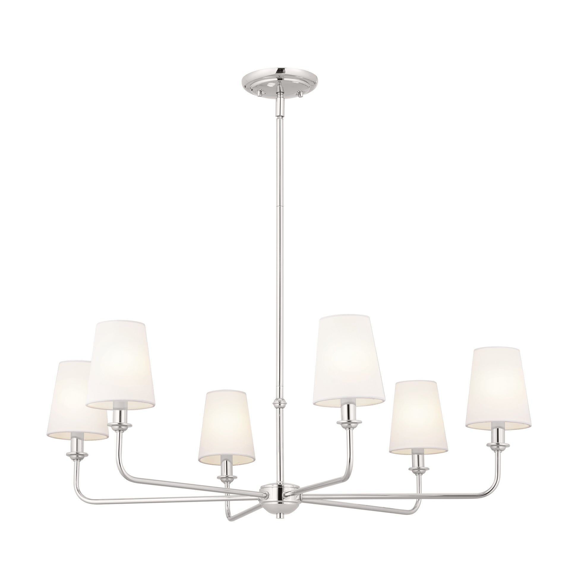 Kichler Pallas 6 -Light Nickel Traditional For Use in Bedrooms, Dining Rooms, Foyers, Kitchens, Living Rooms Chandelier 5269727