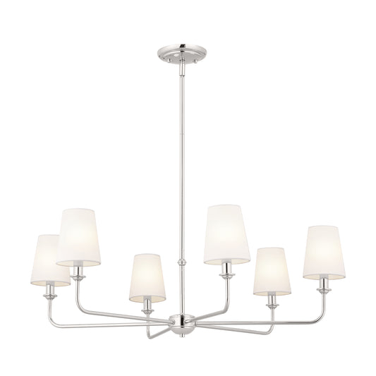 Kichler Pallas 6 -Light Nickel Traditional For Use in Bedrooms, Dining Rooms, Foyers, Kitchens, Living Rooms Chandelier 5269727