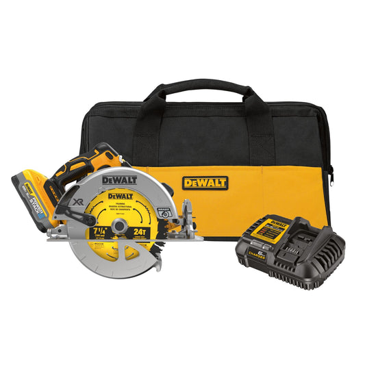 DEWALT XR 20-volt Max 7-1/4-in Brushless Cordless Circular saw kit (Battery Included and Charger Included)