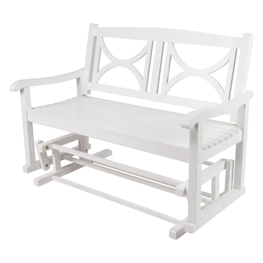 Shine Company 26.5-in W x 39.5-in H White Cedar Garden Bench