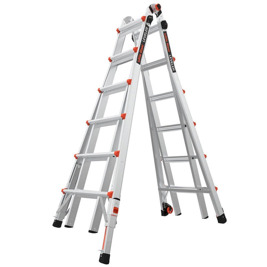Little Giant Ladders Leveler M26 with Leg Levelers 26-ft Reach Type 1aa- 375-lb Load Capacity Telescoping Multi-Position Ladder 16626-801