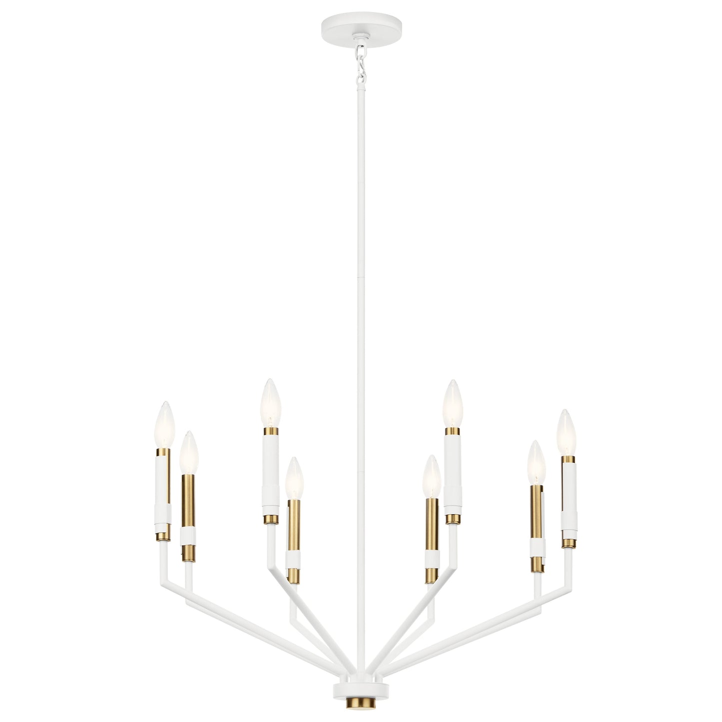 Kichler Armand 8 -Light White Modern/contemporary For Use in Bedrooms, Dining Rooms, Foyers, Kitchens, Living Rooms Chandelier 5271878