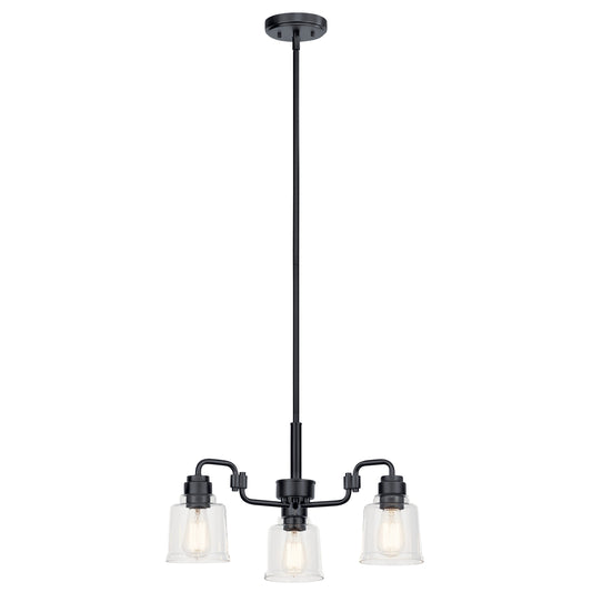 Kichler Aivian 3 -Light Black Vintage For Use in Bedrooms, Dining Rooms, Foyers, Kitchens, Living Rooms Chandelier 5271880
