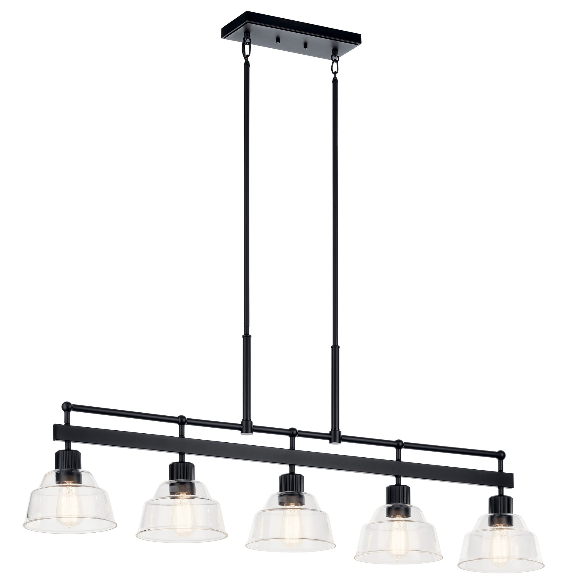 Kichler Eastmont 5 -Light Black Vintage For Use in Bedrooms, Dining Rooms, Foyers, Kitchens, Living Rooms Chandelier 5271881