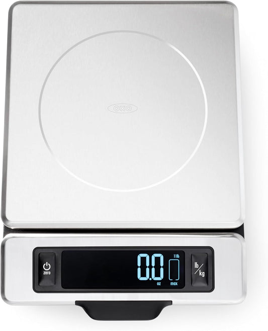 OXO Good Grips Stainless Steel Food Scale with Pull-Out Display, 11-Pound NEWER VERSION AVAILABLE