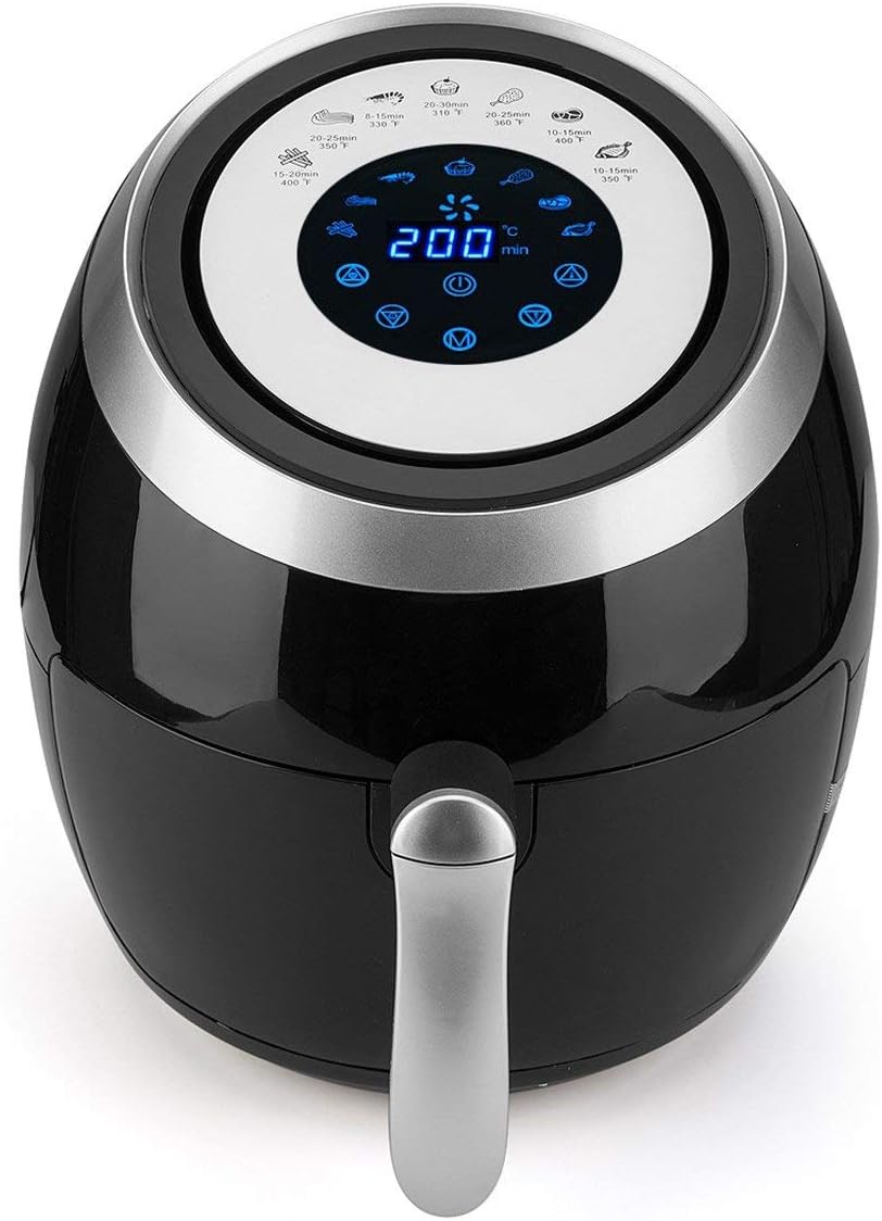 MLL Digital Air Fryer 3.6L Frying Pot 360° air Circulation System and Precise Temperature Control Built in Double Pot Design