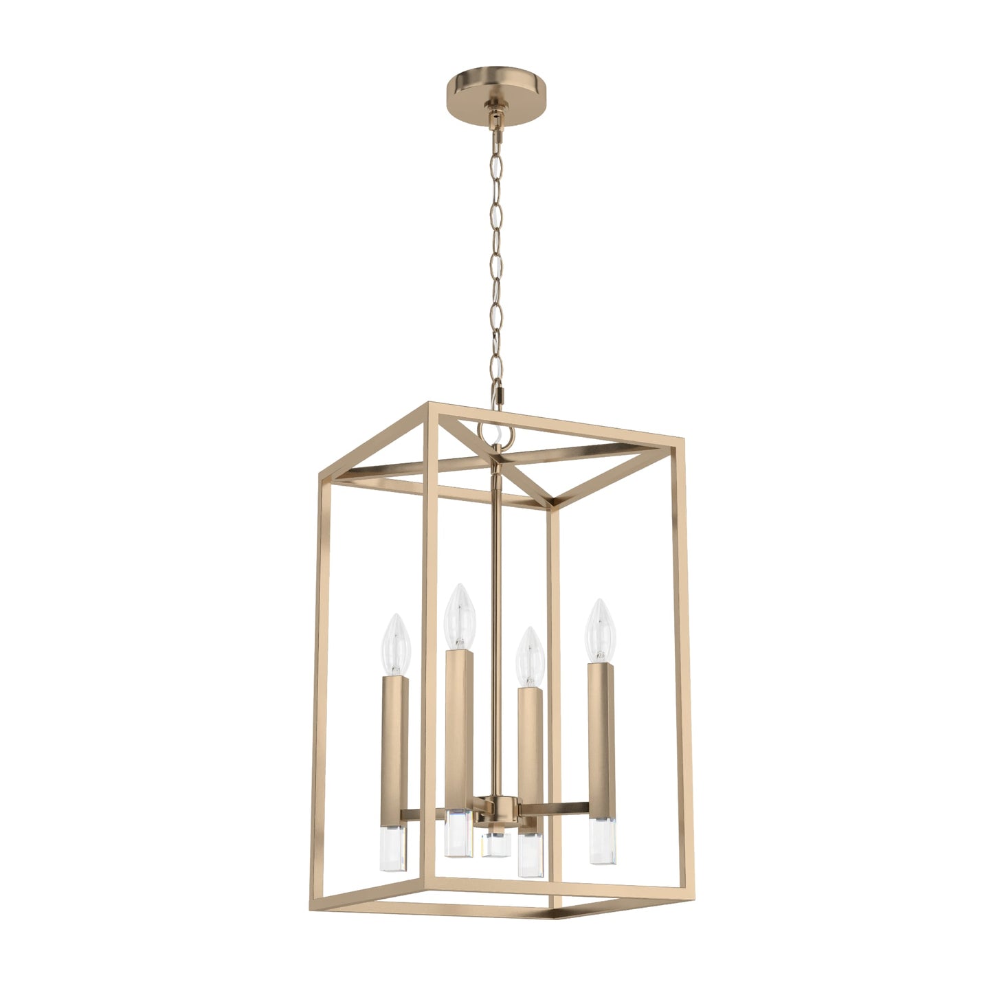 Hunter Sunjai 4 -Light Alturas Gold Traditional Lantern Medium Hanging Kitchen island light 5281638
