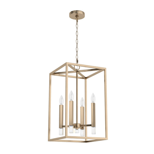 Hunter Sunjai 4 -Light Alturas Gold Traditional Lantern Medium Hanging Kitchen island light 5281638