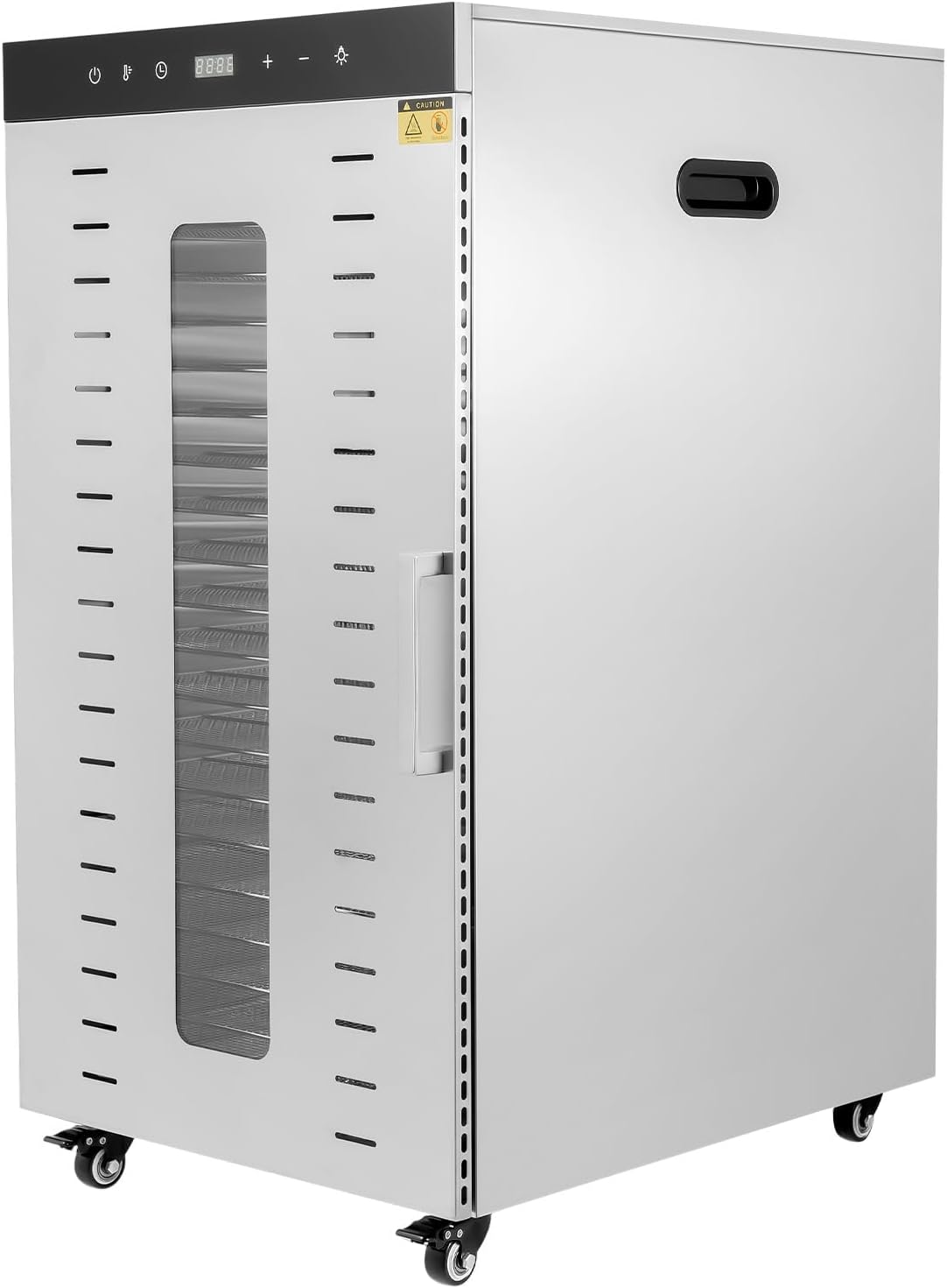 Electric Food Dehydrator, 1700W Fruit Dryer Dehydrator 20 Layers Deshidratador De Carne Seca Stainless Steel 30-90℃ With 4x Universal Wheels Led Display For And Tea Stores, Pet Stores