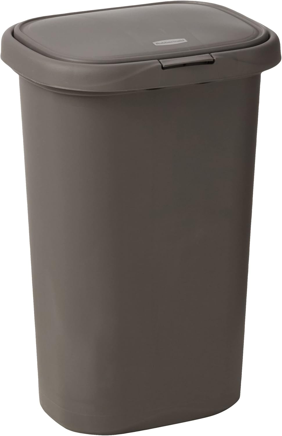 Rubbermaid Spring Top Trash Can with Lid 13 Gallon Gray Plastic Garbage Bin for Home\/Kitchen\/Office\/Garage