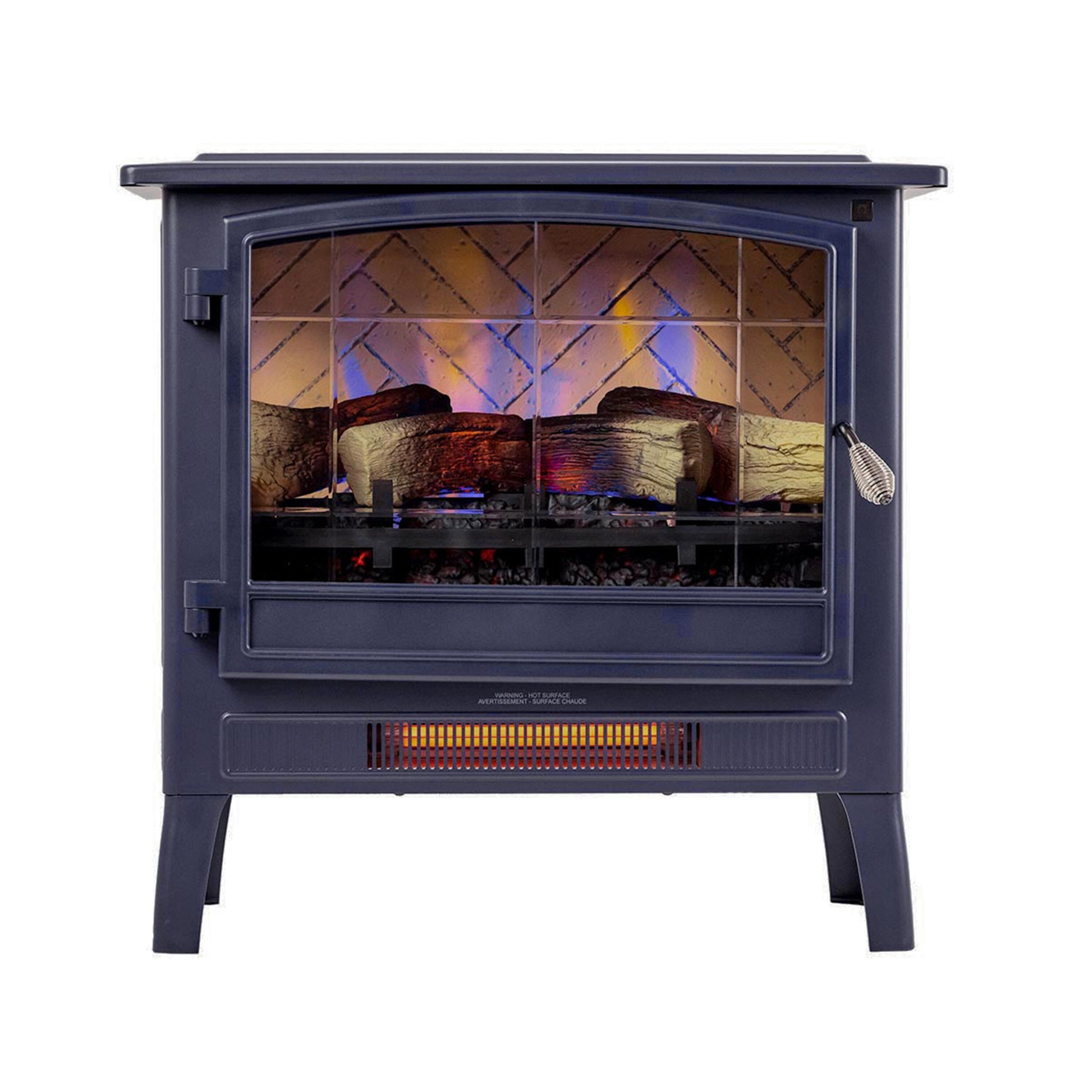 Country Living 24-in W Navy Blue Infrared Quartz Electric Fireplace CL-FS-696-3