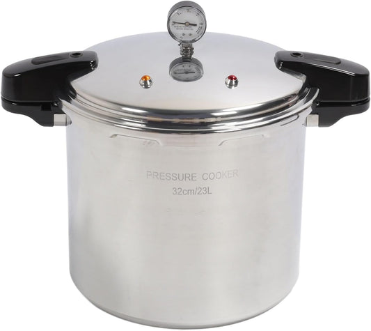 Pressure Cooker Thickened Aluminum Alloy 23L Large Capacity Polished Pressure Cooker for Induction Cooker Gas Stove Open Flame