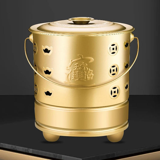 Stainless Steel Burn Barrel, Incinerator with Handle, Garden Trash Burning Containers for Outdoor, Patio, and Backyard