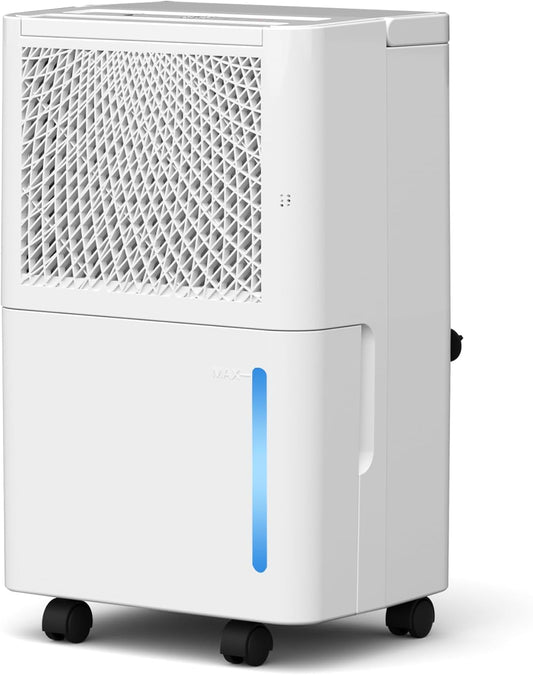 HUMSURE 1500 Sq. Ft 30 Pints Dehumidifier Equipped With Drainage Hose, Automatic Defrosting, for Basement, Home, Bathroom, Bedroom,24-Hour Timer Function