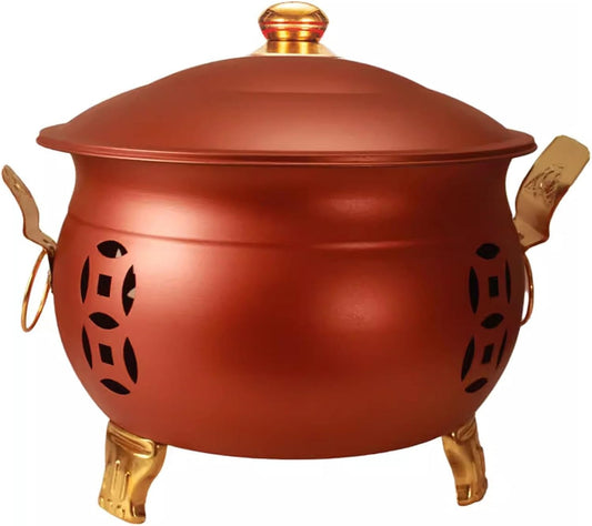 Burn Barrel | Burn Cage | Incinerator | Metal Barrel | Burn Barrels for Outside | for Paper Leaf Trash Wood Backyard Bonfire (Color : Bronze, Size : 19.2in\/49cm)