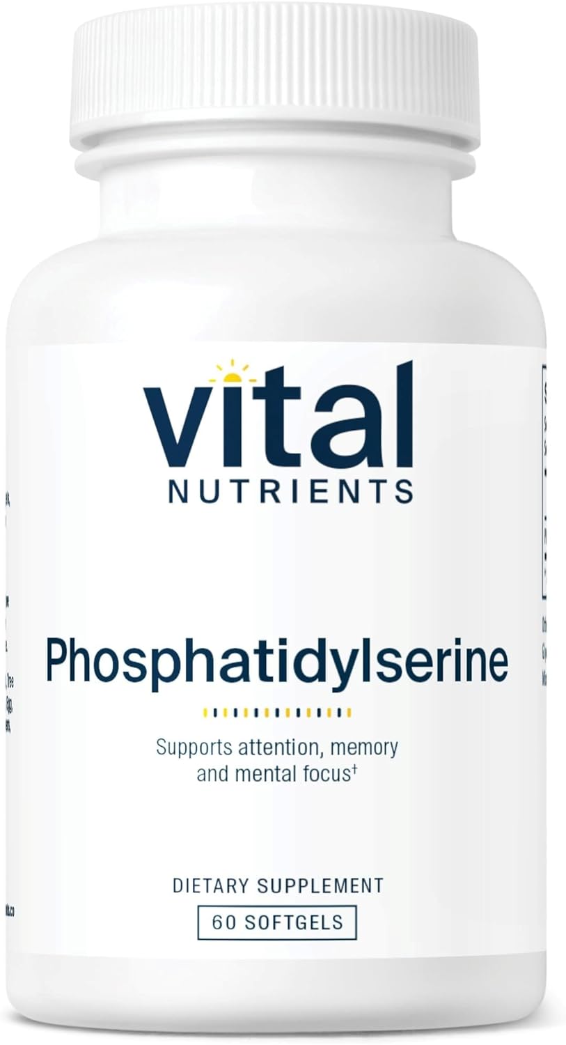 Vital Nutrients Phosphatidylserine | 150mg Phosphatidylserine Supplement | Powerful Nootropic for Attention, Memory, and Mental Focus Support* | Gluten, Dairy, Soy Free | Non-GMO | 60 Softgels