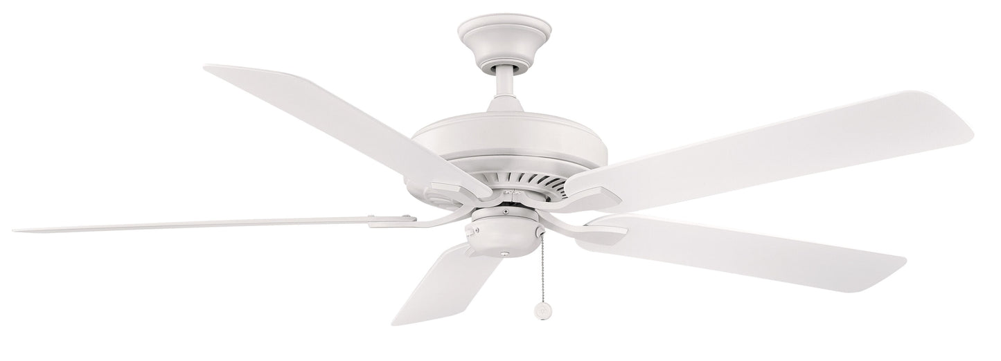 Fanimation Edgewood60 60-in Outdoor Matte White with Matte White Blades Ceiling Fan Light Kit Compatible ( 5 -Blade ) 5326938