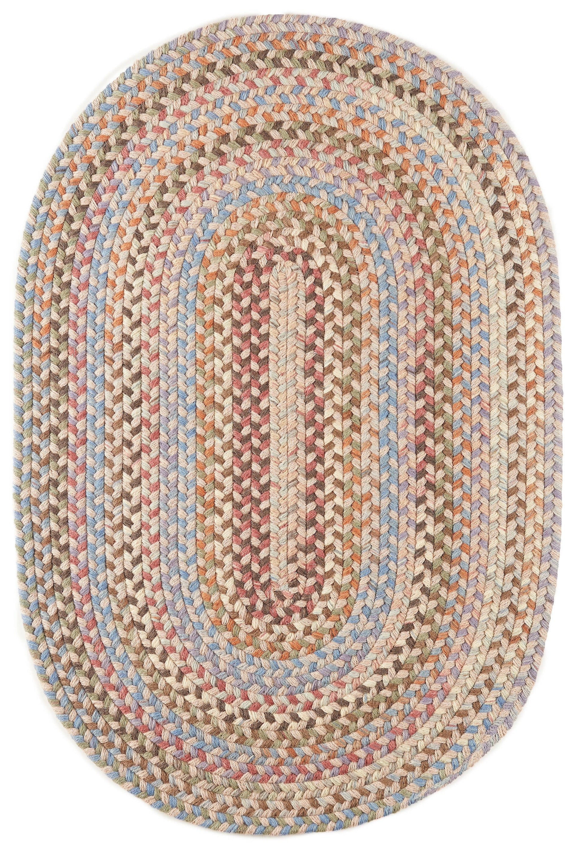 Rhody Rug 7 x 9 (ft) Braided Wool Butterfield Oval Indoor Geometric Area rug