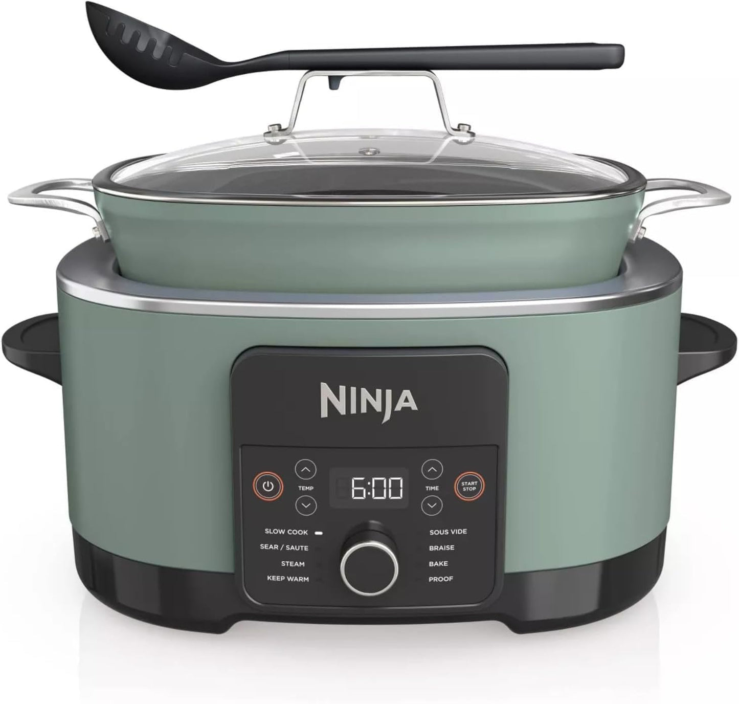 Ninja PossibleCooker PRO 8.5-Quart Multi-Cooker, Sage Green – 8-in-1 Slow Cooker, Dutch Oven, Sous Vide, Stove-to-Oven Safe Pot to 500°F, Nonstick, Family-Sized