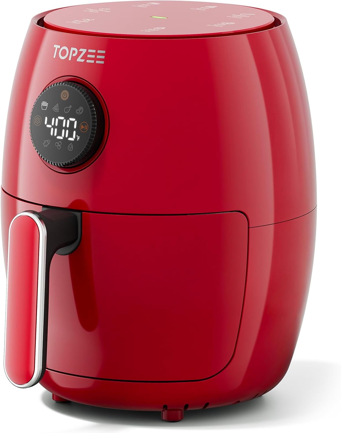 Small Compact Air Fryer, 2.1QT, 4-in-1 Small Mini Airfryer, Bake, Roast, Reheat, 98% Less Oil, Adjustable Temperature Control w\/ 60min Timer, Quiet, Nonstick & Dishwasher Safe Basket, BPA-Free, Red