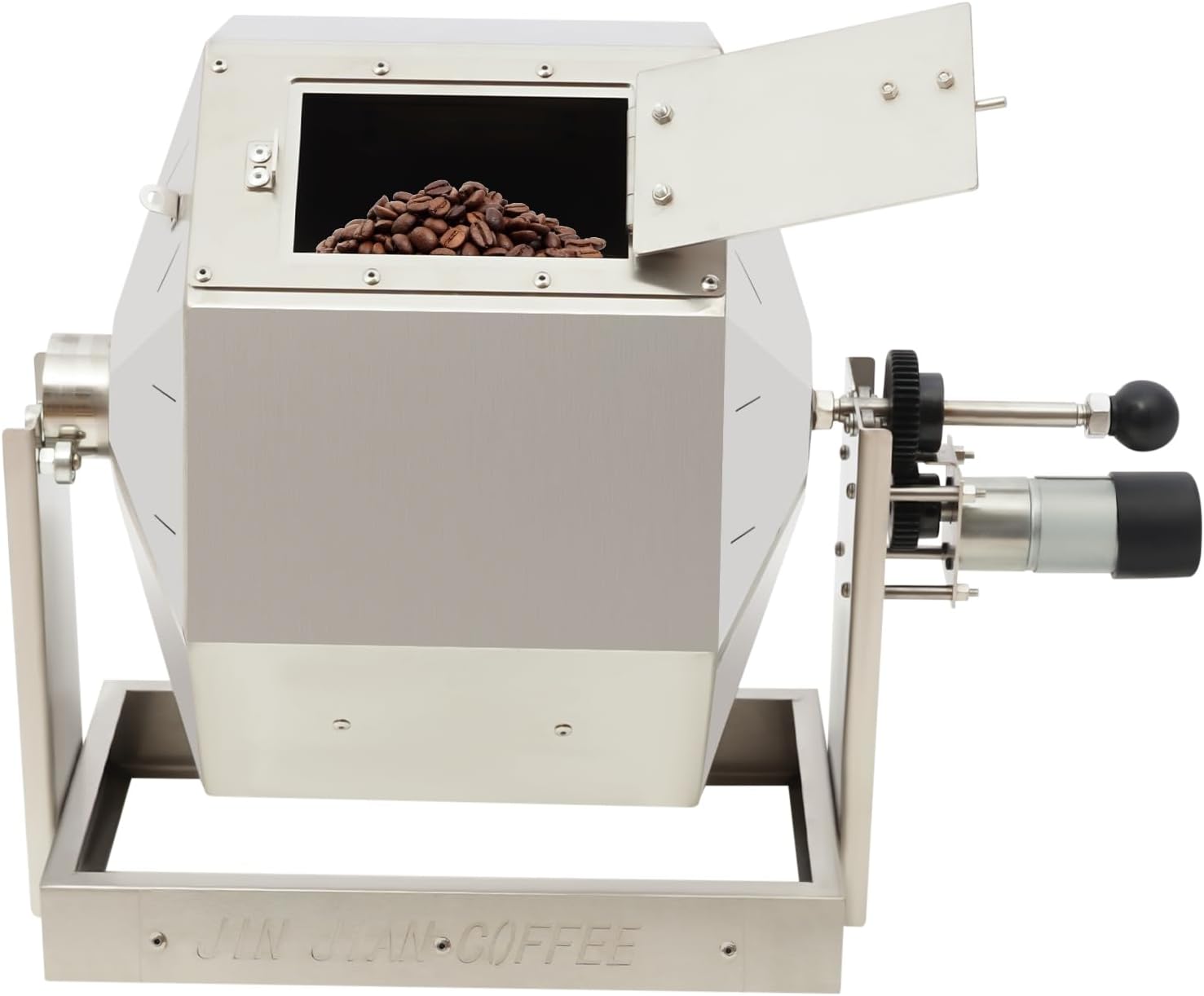 Commercial Coffee Bean Roaster Machine - 3.83Gal Stainless Steel Automatic Roaster for Coffee Beans & Nuts, 5-45 RPM Speed Control, Gas Stove Compatible - Perfect for Home & Coffee Shops