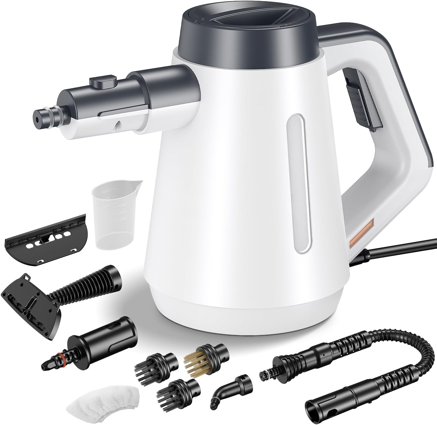 Handheld Steam Cleaner, Pressurized Steam Cleaner for Home with 10PCS Accessories, 15S Fast Heating Portable Steamer for Cleaning with Safety Lock for Home Kitchen Cleaning, Floors, Appliance Surfaces