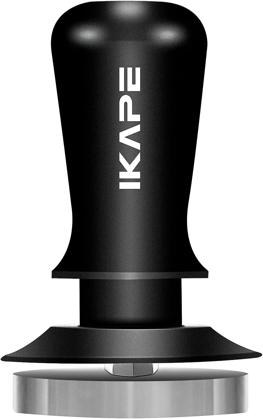 IKAPE 53.3mm Espresso Tamper, Premium Barista Coffee Tamper with Calibrated Spring Loaded, 100% Flat Stainless Steel Base Tamper Fits for Breville Series 54mm Portafilter Basket