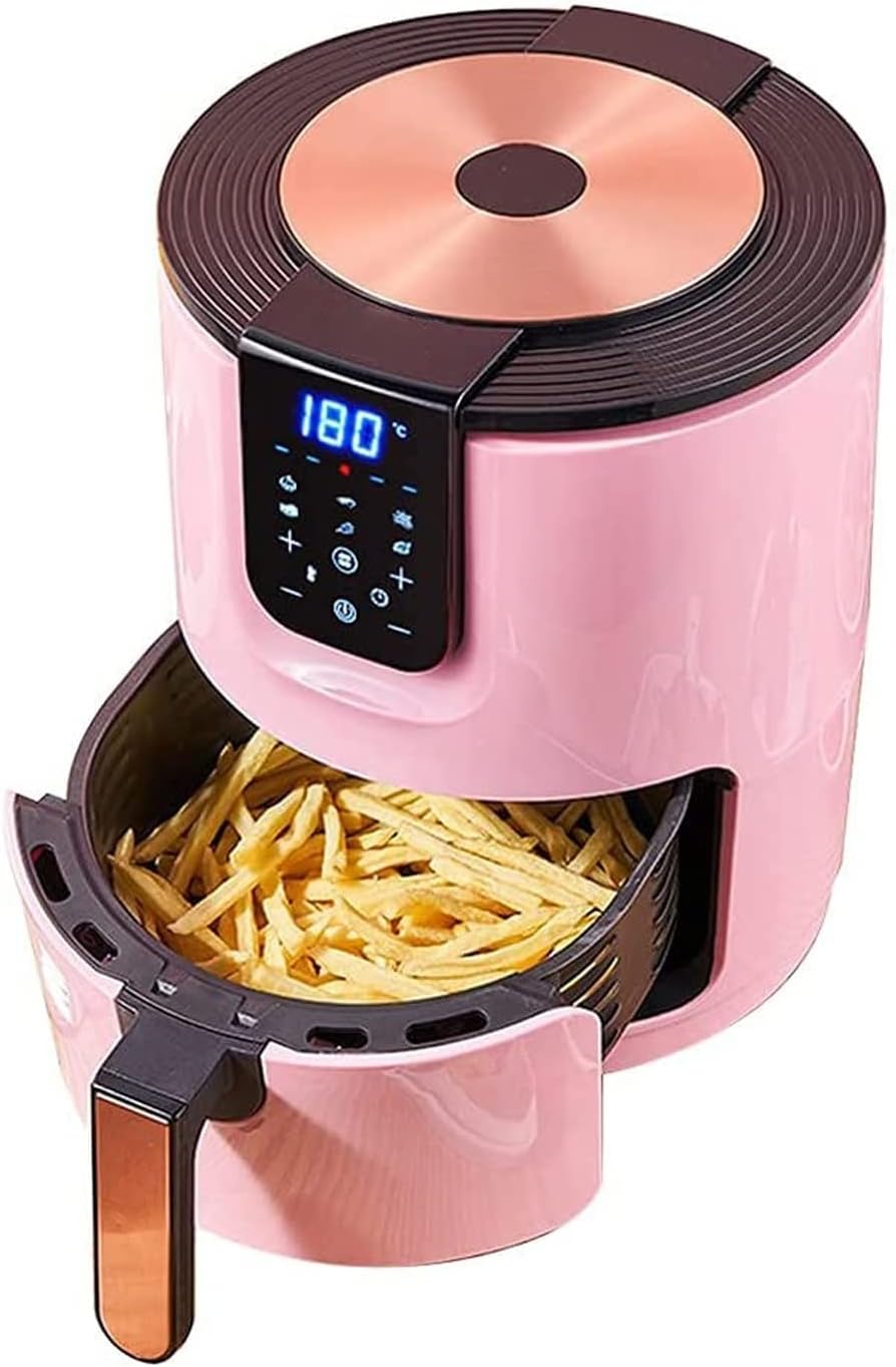 Air Fryer, Touch Screen Oilless Air Fryer, 3.5L/3QT French Fries Machine, 1400W Smart Airfryer, Rapid Frying Oven (Pink) (Pink)