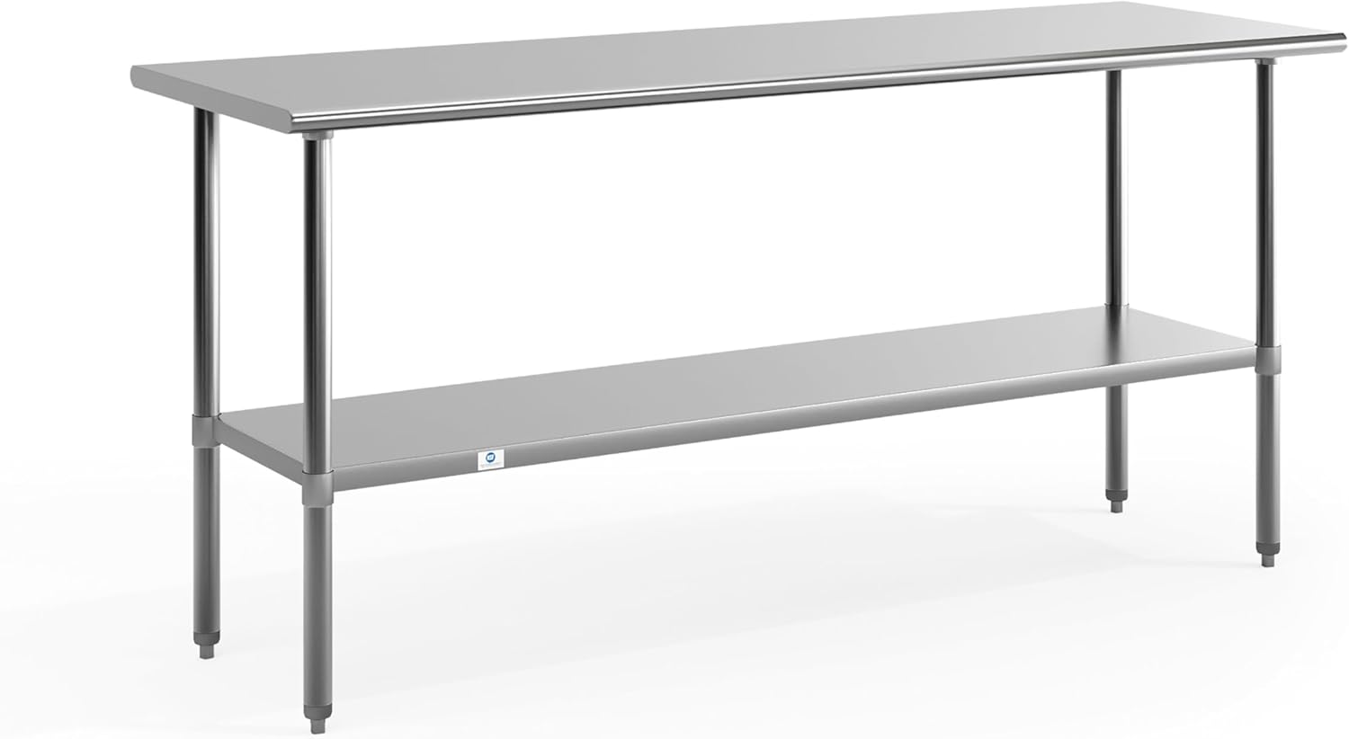 Flash Furniture Reader NSF Certified Stainless Steel Kitchen Prep and Work Table, Commercial Work Table with Undershelf Storage, Silver