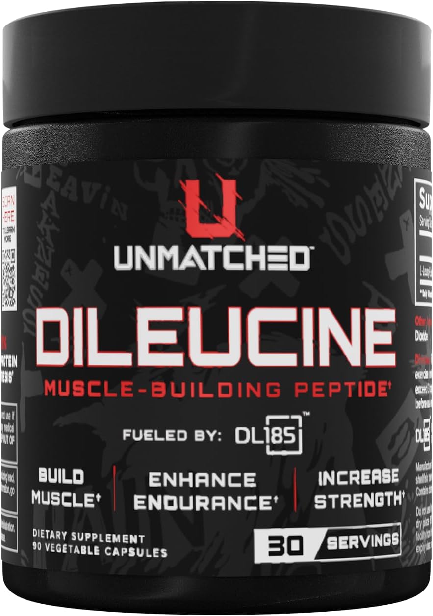 Unmatched Dileucine Amino Acid Peptide | Fueled by DL185 | Accelerate Protein Synthesis, Muscle Growth, & Recovery | 90 Vegetable Capsules, 30 Servings