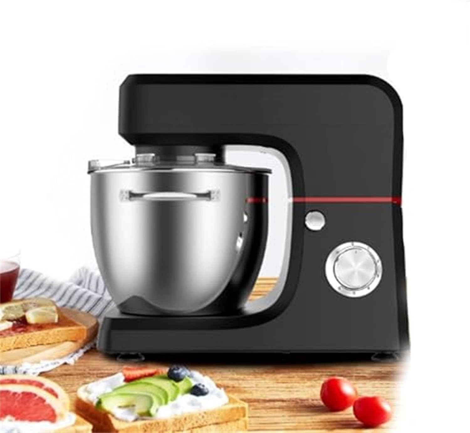 Food Mixer Stand Dough Mixer Stand Mixer, 1800W Food Mixer Dough Blender, Dough Kneading Machine Electric Cake Mixer(Black)