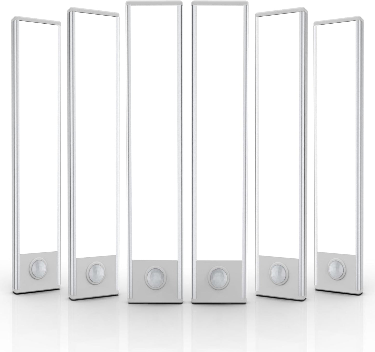 6 Pack Under Cabinet Lights Wireless, 32 LED Motion Sensor Light Indoor Rechargeable Magnetic Closet Lights Battery Operated, Under Counter Lights for Kitchen, Wardrobe, Hallway, Stairs