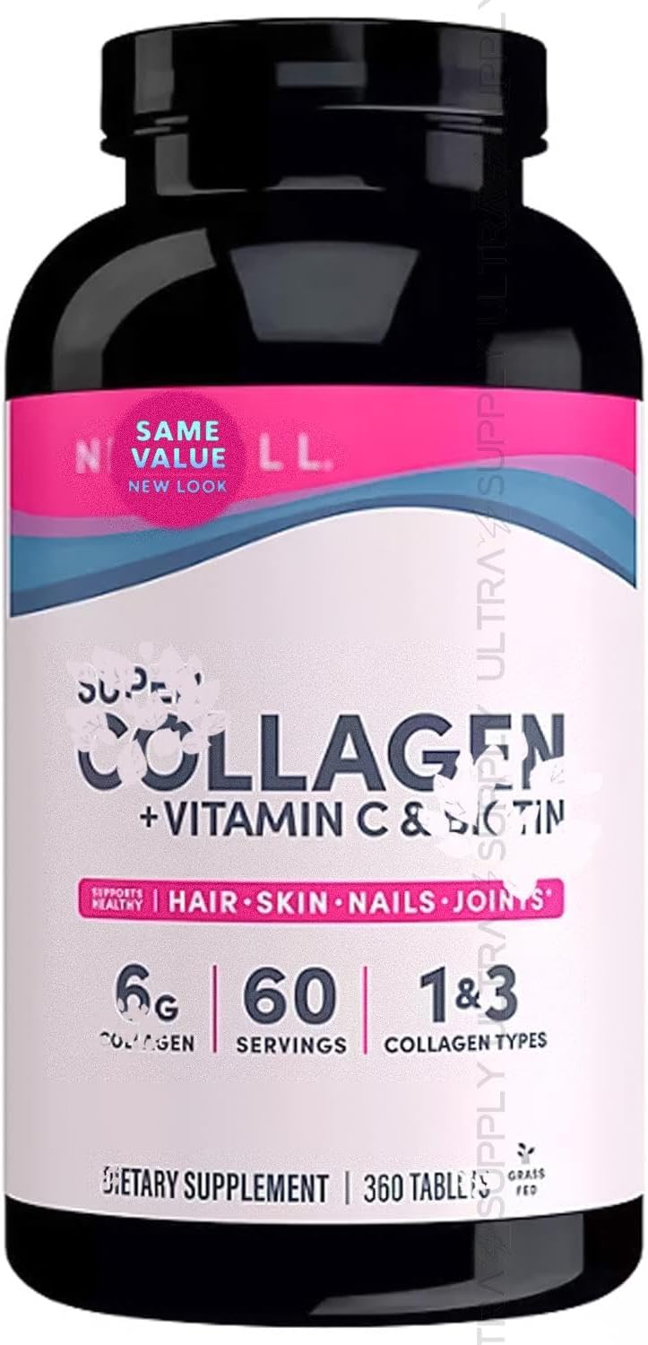 Super-Collagen + Vitamin C & Biotin (360ct.) for Healthy Skin, Hair, Nails & Joint Support