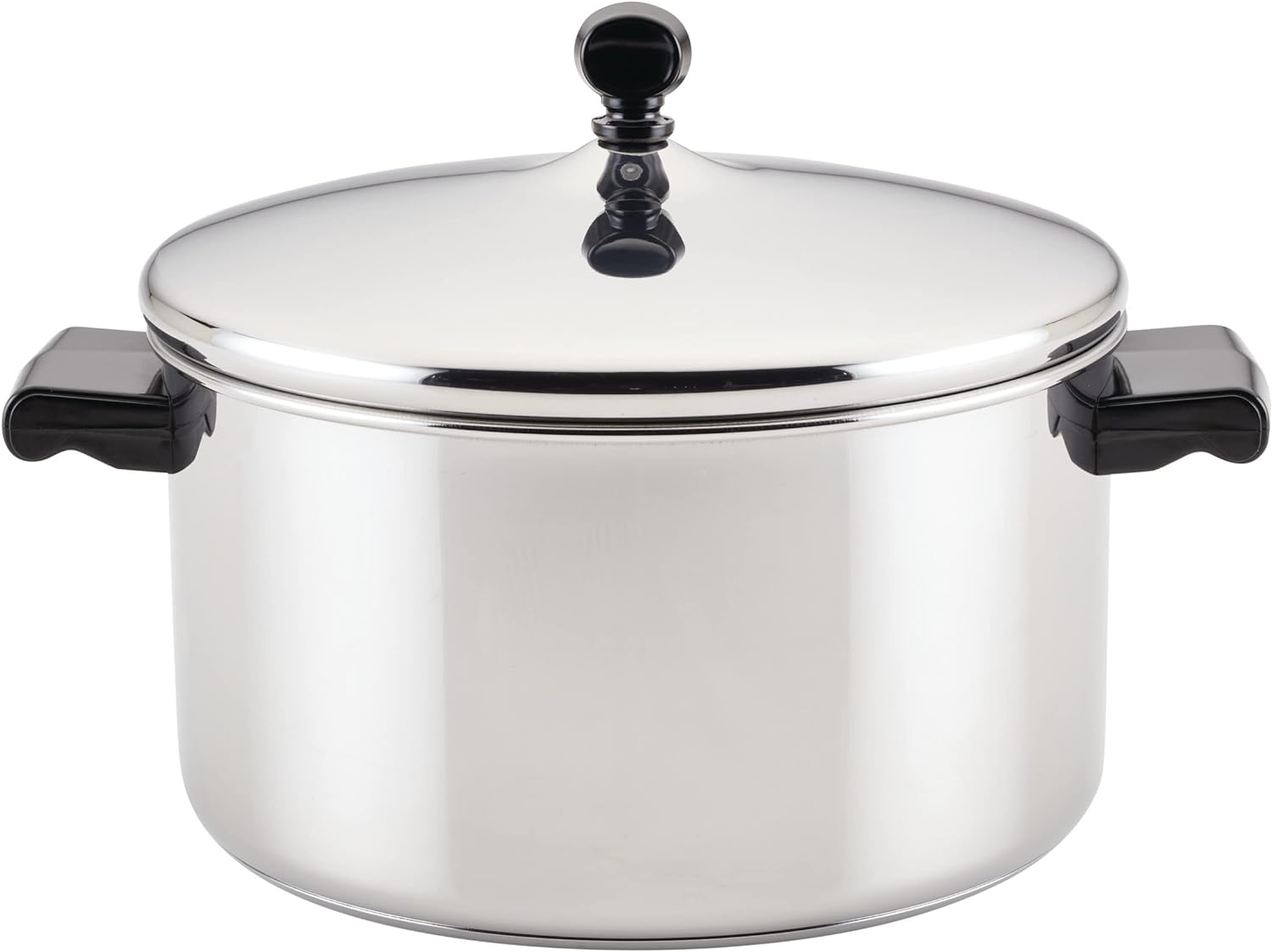 Farberware Classic Stainless Steel 6-Quart Stockpot with Lid, Stainless Steel Pot with Lid, Silver