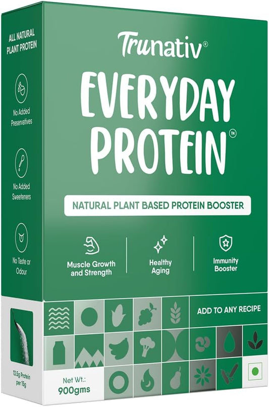 Everyday Plant Protein | 13.5g Protein | Soy, Pea & Brown Rice Protein | Keto Friendly | Family Nutrition | Vegan | Cookable Protein | Cook-Bake-Blend | Add to Your Daily Meals l 900g.