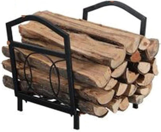 Store Firewood Rack Stand Metal Wood Pile Holder Heavy Duty Logs Organizer For Indoor & Outdoor Use