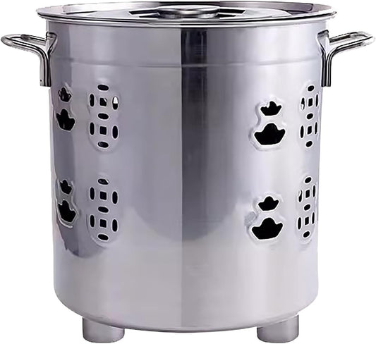 Incinerator, Fire Pit, Burn Barrels for Outside, Metal Barrel for Burning, for Yard Home Outdoor Backyard(Silver,XX-Large)